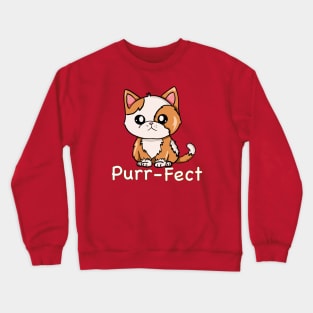 Purr-fect Cute Kitten Crewneck Sweatshirt